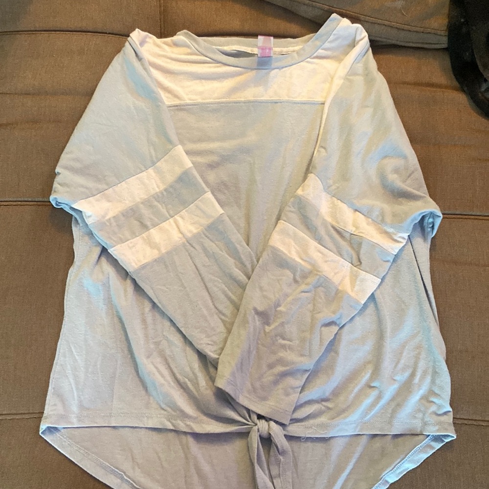 NO BO white/blue long sleeve shirt